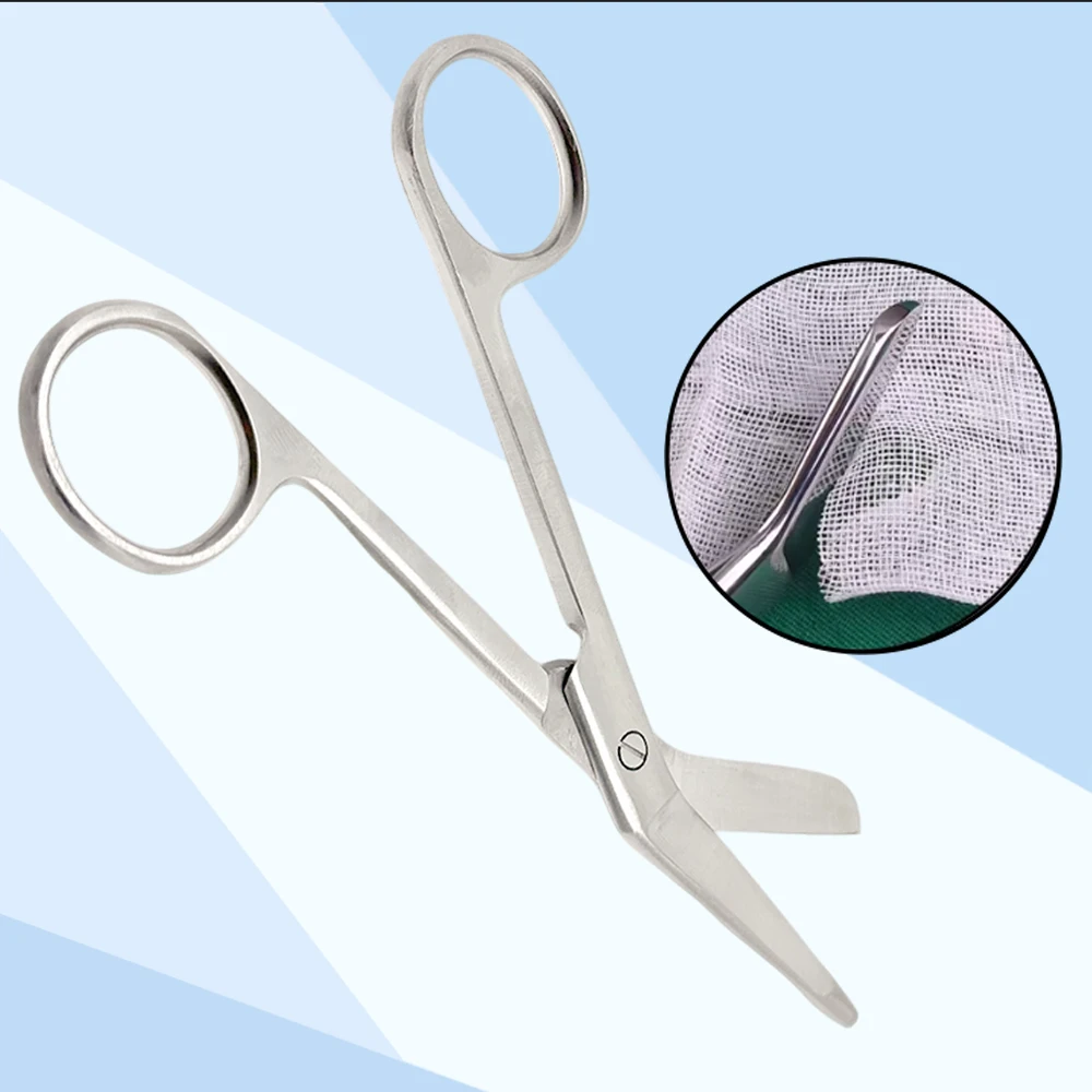 

14cm Stainless Steel Lister Bandage Scissors Surgical Medical Scissors for First Aid Wound Care Tool Set
