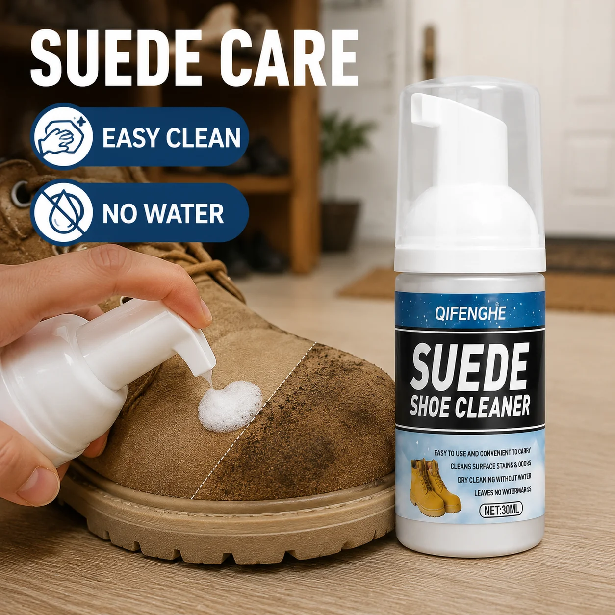 Suede Shoe Cleaning Foam 30ml  - огляд і ціна Sneaker Cleaner