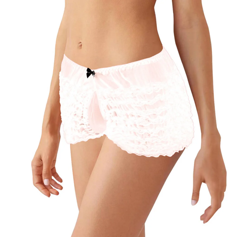 

2023 Sissy Boxer Briefs Sleep Bottoms Shorts Sissy Spanex 62-110cm Underpants Briefs Panties Pouch Regular Sexy