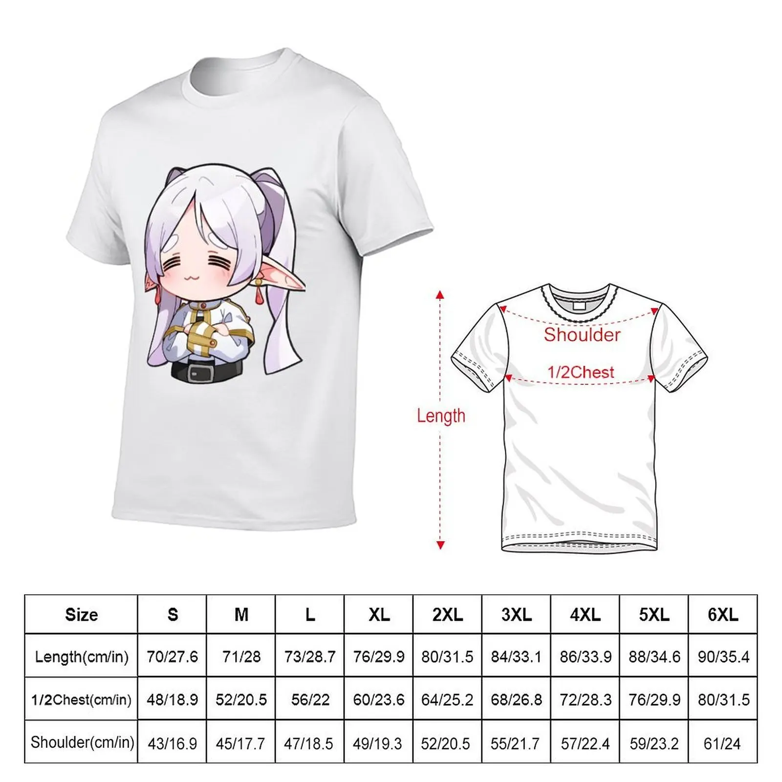 Frieren T-Shirt man graphic t shirt t shirt man cotton man t shirts cotton T-Shirt