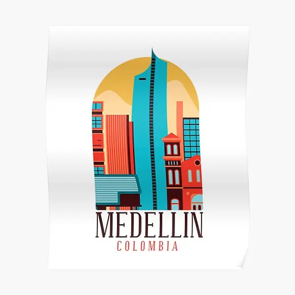 Medellin Colombia  Poster Funny Decoration Picture Vintage Modern Room Print Home Painting Decor Wall Art Mural No Frame