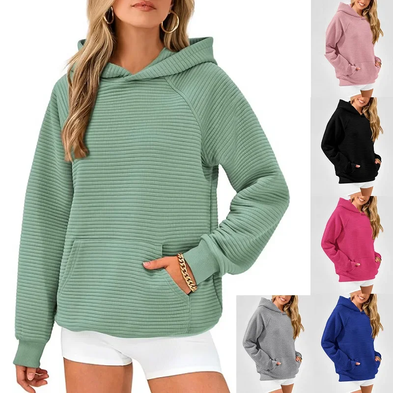 

Hoodies Women Sweatshirts Full Sleeve Pockets Pullovers Maxi Casual Tracksuit Elegant Autumn Y2k Sweatshirt Spring Streetwear