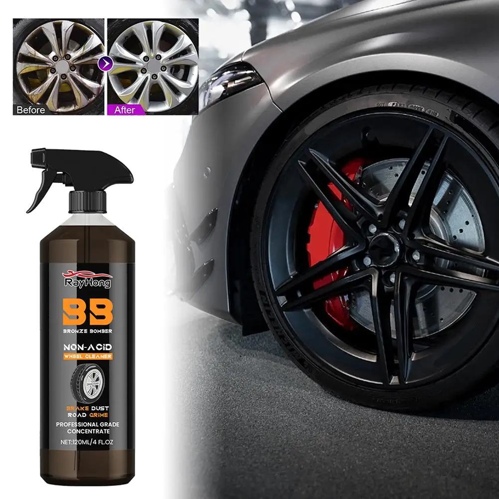120ml Wheel Spray Wheel Paint Iron Remover Automobile Detail Brake Cleaner Care Remover Wheel Auto Car Dust Tires Chemmical R0A8