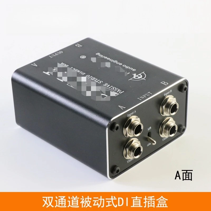 

Dual Channel Passive DI Plug-in Box Electric Guitar Bass Impedance Converter Two-Way Passive Stage Effects