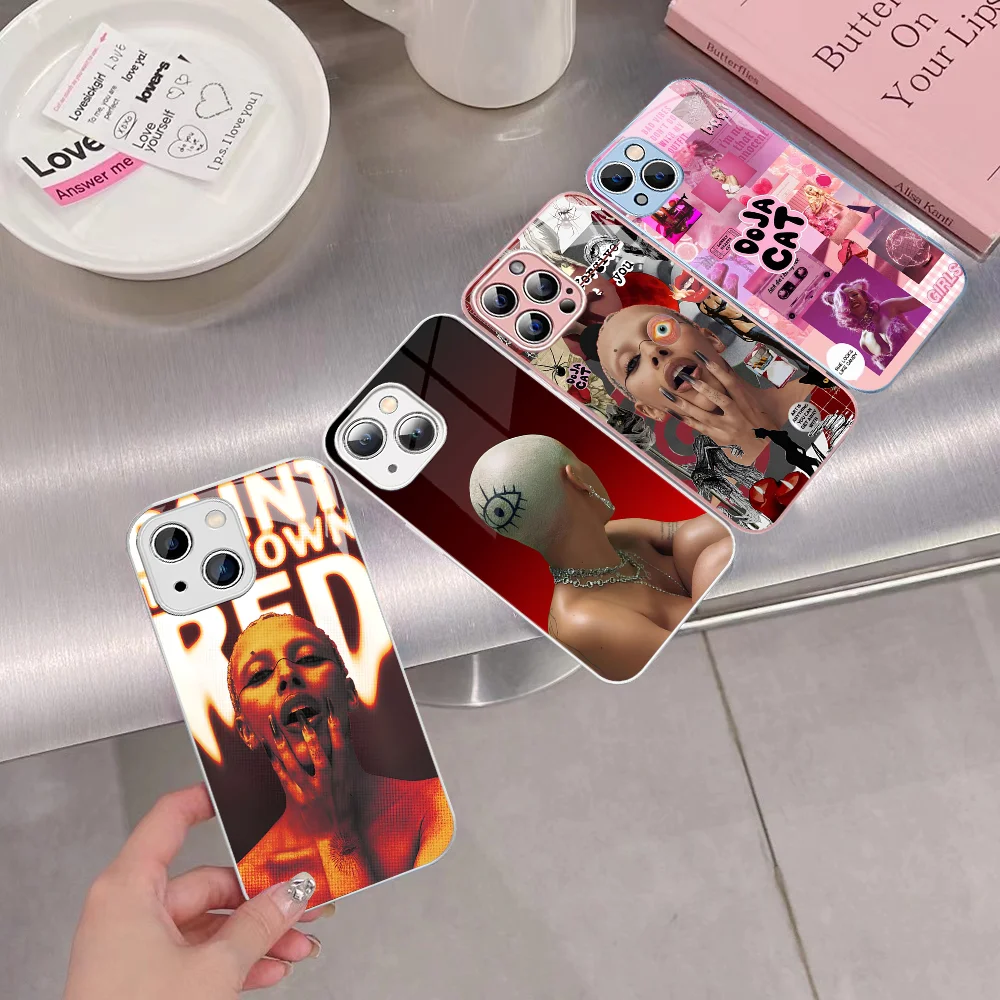 

Singer Doja Cat Scarlet Phone Case Tempered Glass For iphone 14 13 12 11 Pro Mini XS MAX 14Plus X XS XR Cover