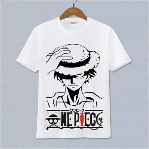 Ropa periférica de Anime de una pieza, camiseta de manga corta con dibujos animados para hombres y mujeres, Camiseta con estampado de algodón Y2K, ropa de calle Harajuku