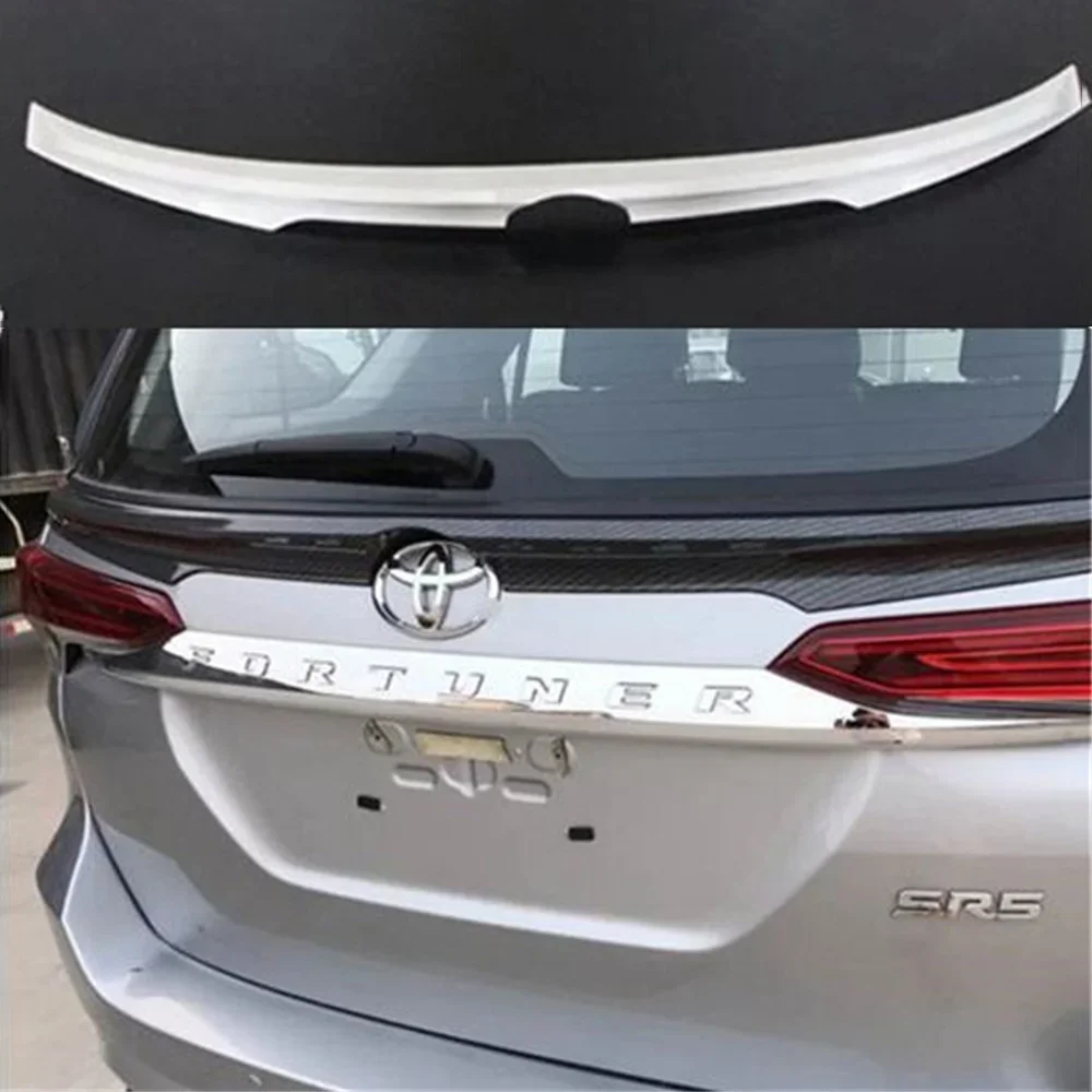 

ABS Material Unpainted Color Exterior Rear Trunk Boot Wing Lip Middle Spoiler Wing For Toyota Fortuner 2016 2017 2018 2019