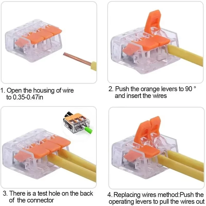 10pcs PCT 412-415 Wire Terminal Connectors Crimping Machine Connetctor Quick Quality Harness Cable Block Assembling Splice