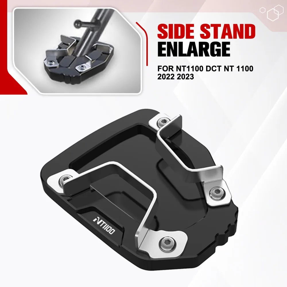 

Fit For HONDA NT1100 DCT NT 1100 2022 2023 Motorcycle CNC Kickstand Enlarge Plate Foot Side Stand Enlarger Extension Support Pad