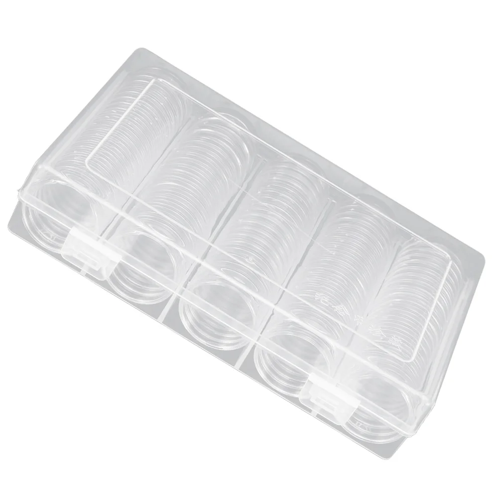 مجموعة واحدة من صندوق عرض العملات المعدنية البلاستيكية، حل تخزين مقاوم للخدش للعملات المعدنية التذكارية، وصول مريح للاستخدام على المدى الطويل