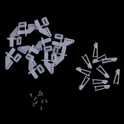 10 juegos de cerradura mediana en bocina de Control de nailon y horquilla, juego de 21mm, elevadores de alerones Servo de timón para avión de ala fija RC