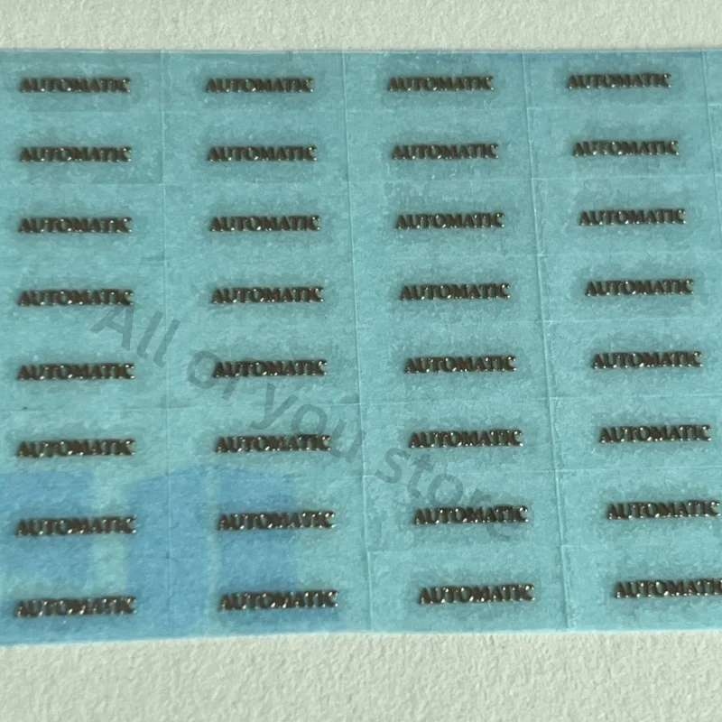 20pcs Automatic Custom Watch Dial Sticker Gold Metal Transfer Silver 28.5mm Label Small Brand 3D Logo Customized Self-Adhesive view 3
