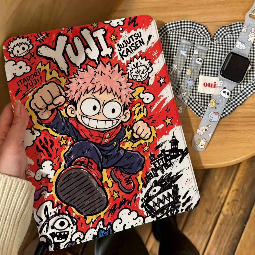 Anime J-ujutsu Kaisens For Samsung Galaxy Tab A8 A9 A11 S6 S7 S8 S9 S10 FE Plus Lite Protective With Pen Slot Tablet Case