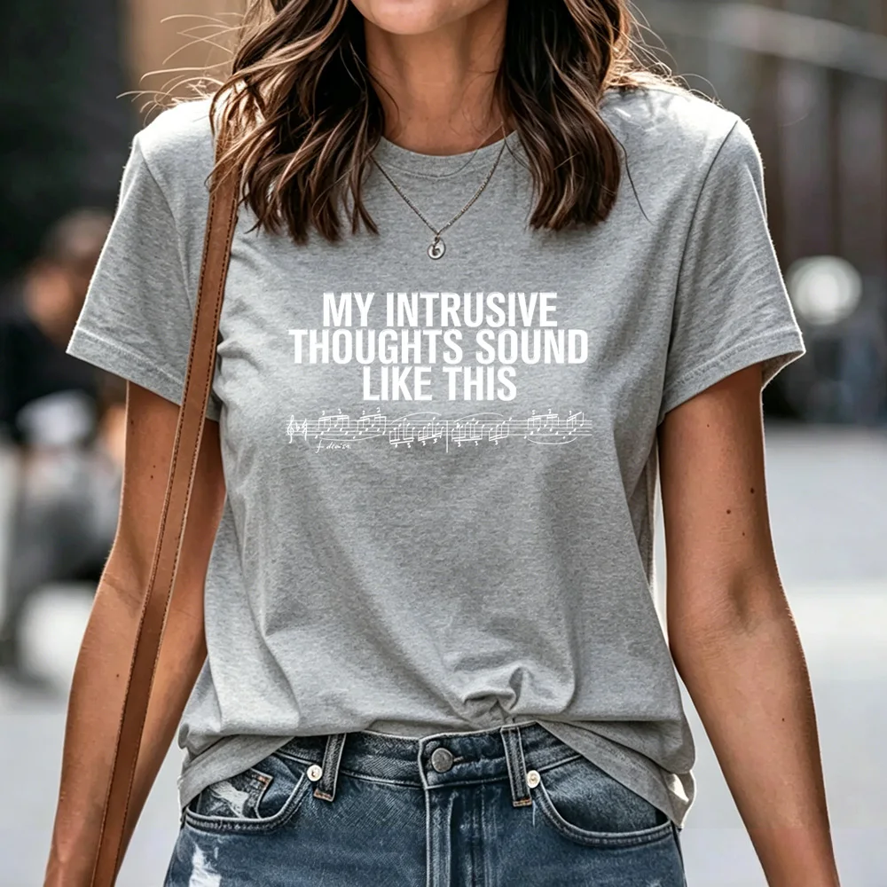 Rosi Lux Tour 2026 Shirt My Intrusive Thoughts Sound Like This Tee Rosalia Music Notation Top Spanish Singer Pop Music Merch