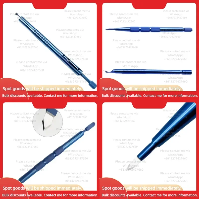 Titanium Corneal Blade Knives Manual Class II Ophthalmic Tools Kit 1 Year Warranty Custom