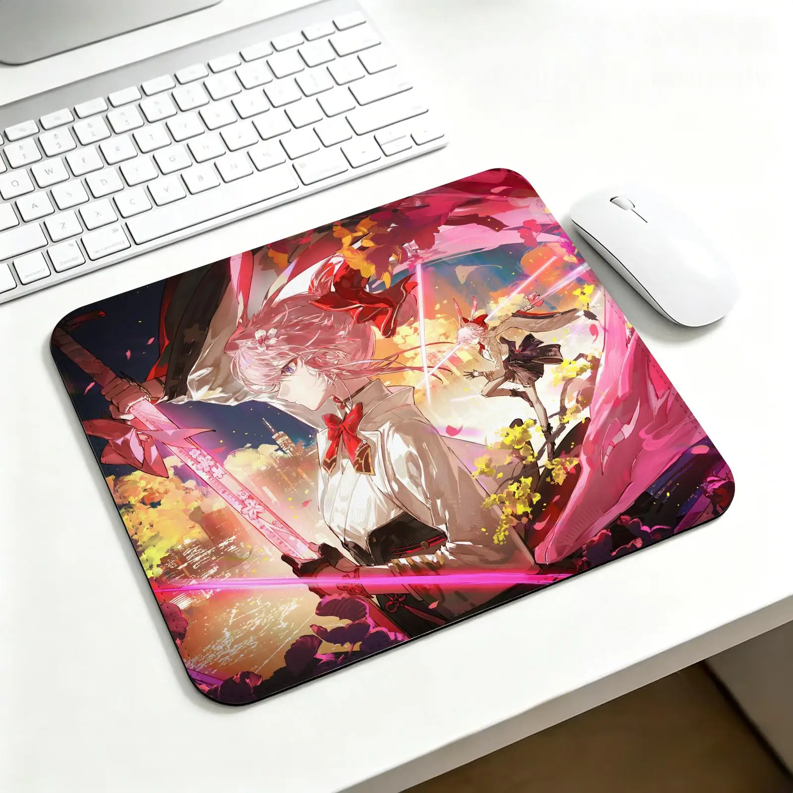 Mouse Pad Regular gaming Office mouse pad Laptop desk mat Stitched edge S/M/L size mouse pad  Honkai Star Rail Evanescia