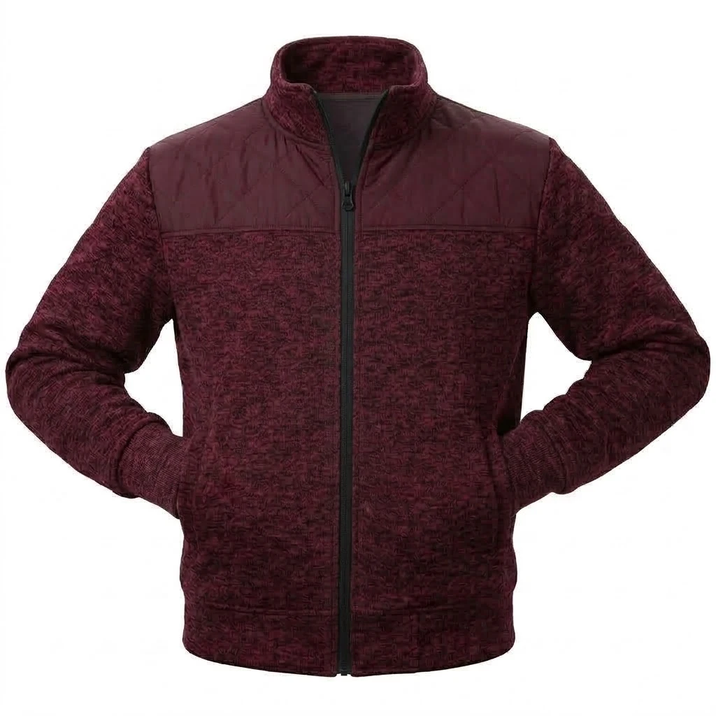 Herbstliche Herren-Fleecejacke, lässiger Stil, durchgehender Reißverschluss, Stehkragen, Sweatshirt, warme Winter-Thermo-Cardigan-Jacke, Oberbekleidung mit Taschen, Oberteile. – Detail 13