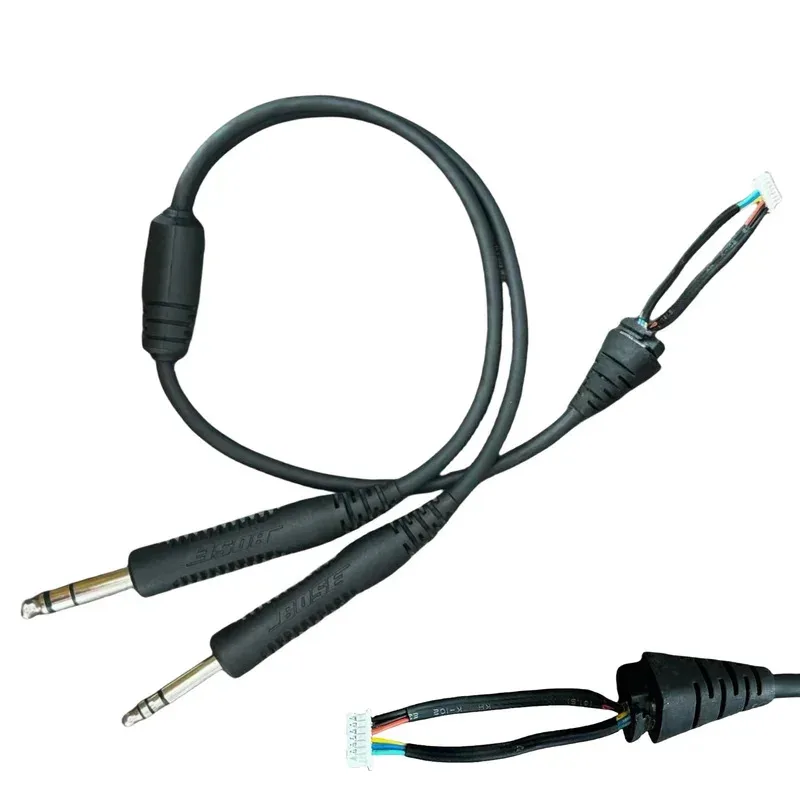 Diy For Bose A20 Aviation Noise-Cancelling Headphones, Dual Plug Headphone Cable  Bose A20 Self-Assembly