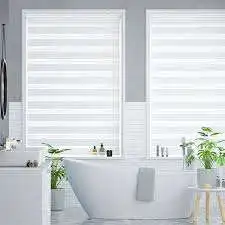 2023 New Customized Motorized Smart Control Double Layers Day Night Zebra Shades Window Shades for Home Decoration