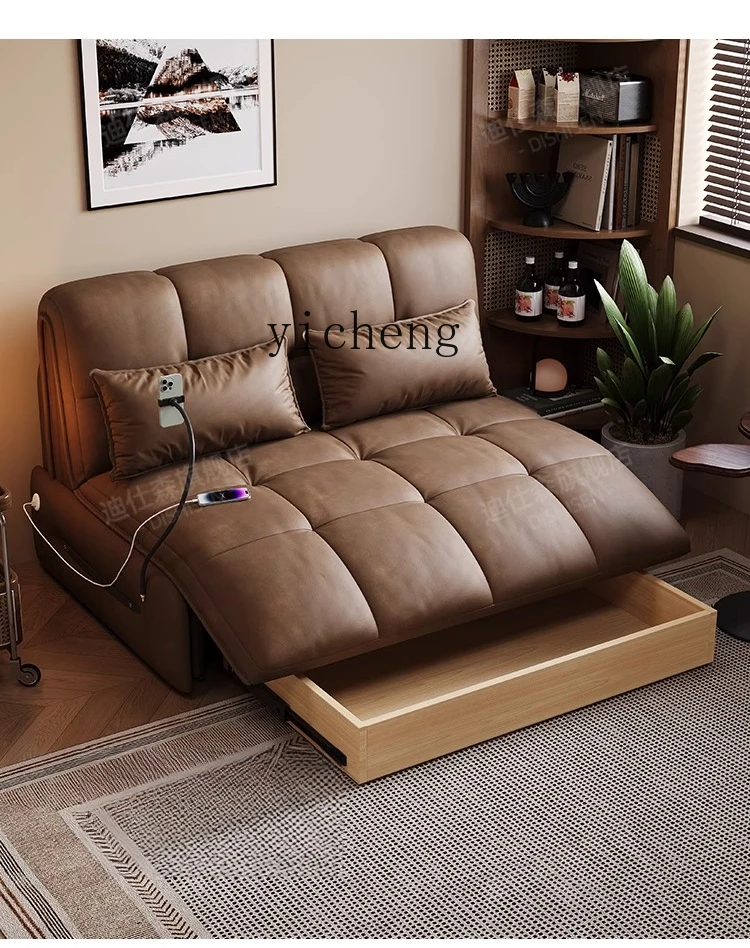 TQQ شقة صغيرة كهربائية ذكية تعمل بالتحكم عن بعد في غرفة المعيشة شقة صغيرة سرير أريكة متعدد الوظائف ثنائي الغرض #5