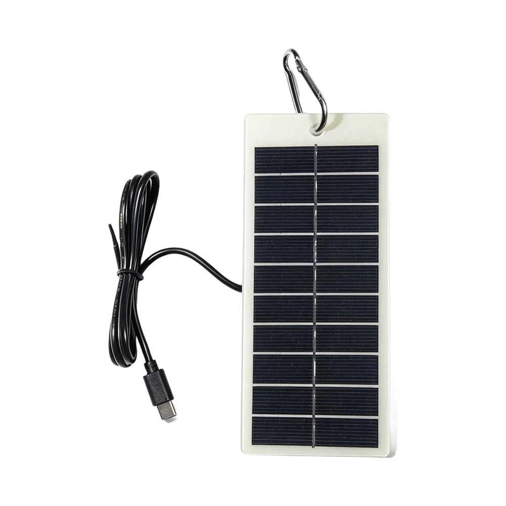 USB-C Solar Panel For 3W 5V Output for Outdoor Security Cameras Wireless For Doorbells and Low Voltage Devices