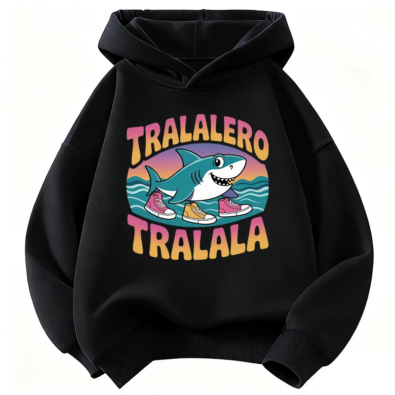 Bequemer Kapuzenpullover für Kinder im italienischen Brainrot-Design, süßer Hoodie für Jungen und Mädchen, lässige Frühlings-Hoodies