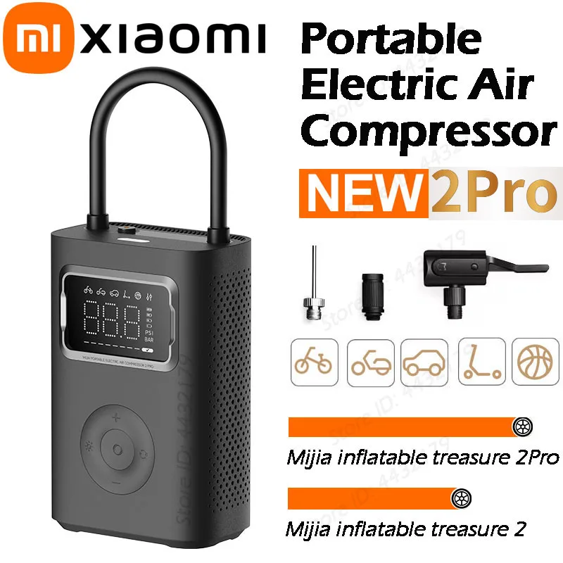 

Xiaomi Mijia Air Pump 2Pro Portable Electric Air Compressor Mi Inflatable Treasure 150psi High Pressure Motorcycle Car Soccer