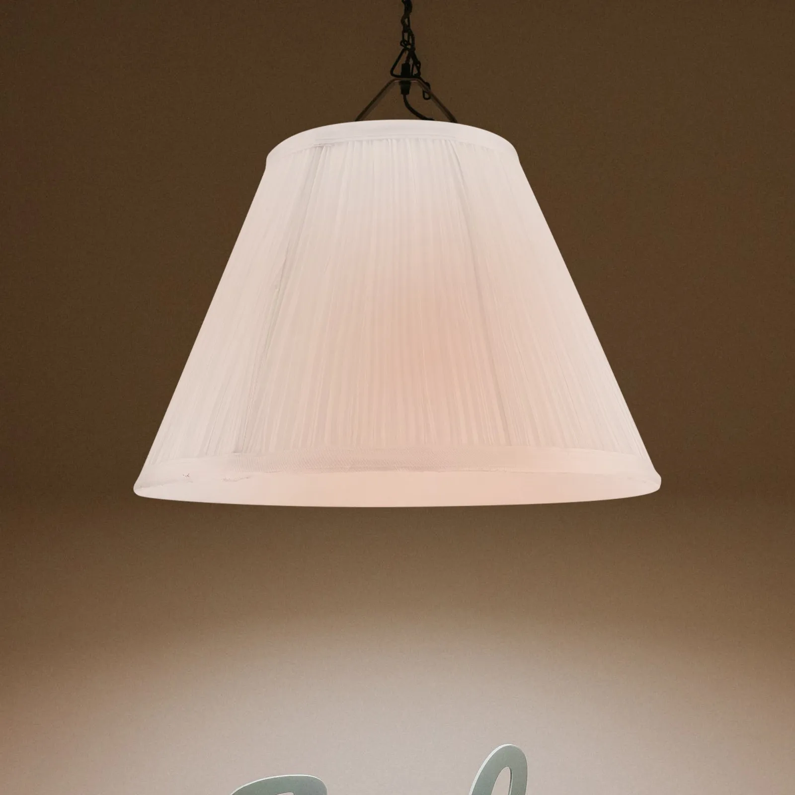 

Pleated Lamp Shade Soft Cloth Light Cover Protective Chandelier Cover Warm Ambient Light Shade for Bedroom Living Room