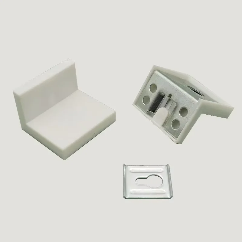 Plastic angle bracket 90-degree straight-angle fixed support frame, with decorative iron cover on the plastic straight-angle han