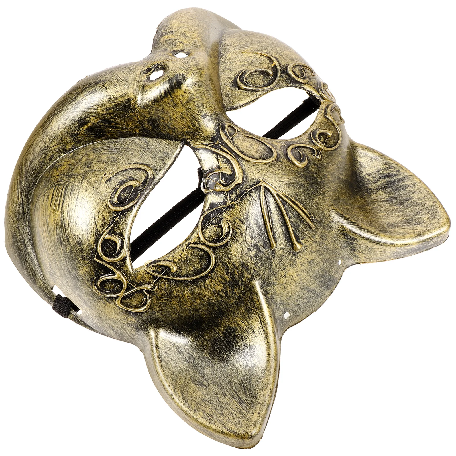 

Fox Mask Prop Engraved Masquerade Women Party Accessory Golden Cat Animal Masks Halloween Carnival Cosplay Luxury Mystery