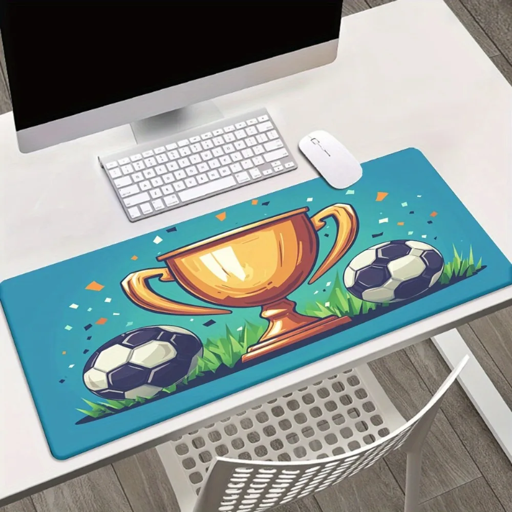 Football Trophy Theme Game Desk Mat mouse pad grande alfombrilla ratón stardew valley tapis de souris xxl teclado mecânico