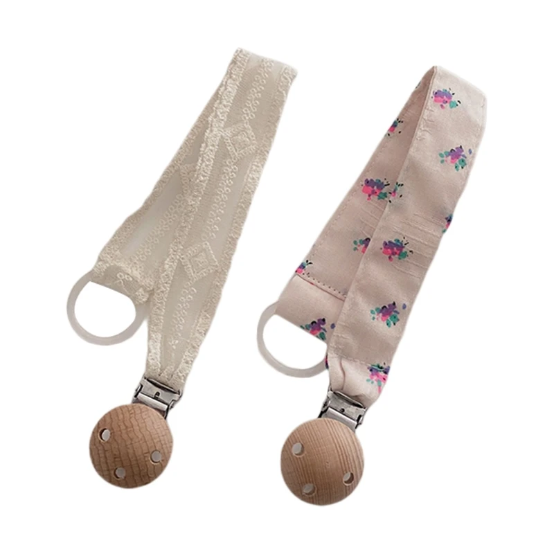 Newborn Lace Floral Pacifier Chain Nipple Holder Leash Strap Soother Nursing Teether Clip Dropship
