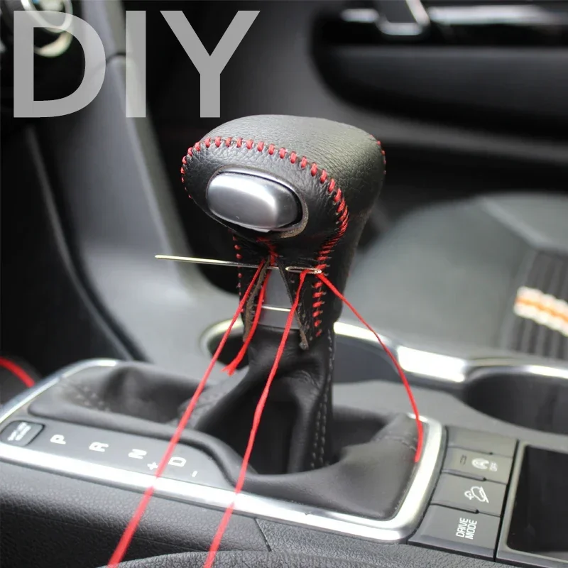

For Kia Rio 4 K2 Sportage Optima K5 Niro 2013 - 2018 Leather Car Gear Shift Head Cover Trim Decoration Sticker Auto Accessories