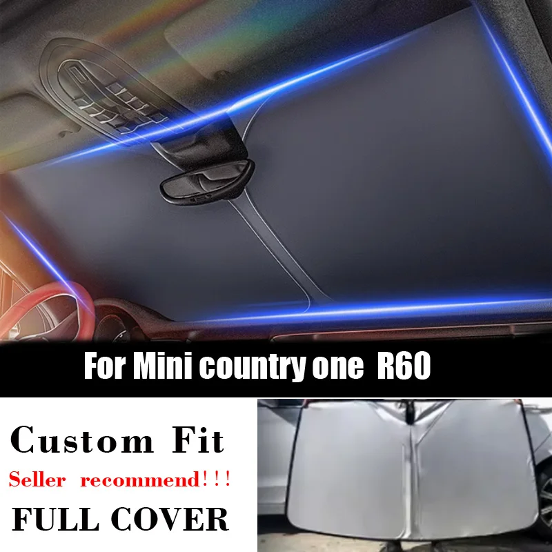 seller Recommended Custom fit full cover Heat Insulation Car front Windshield Sunshade cover For Mini country one  R60