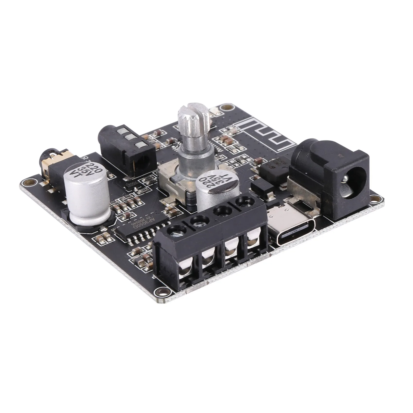 ABZW 2X XY-AP50L Mini Bluetooth 5.0 50W+50W Bezprzewodowy Wzmacniacz Audio Cyfrowy Stereo Amp 3.5MM AUX USB APP