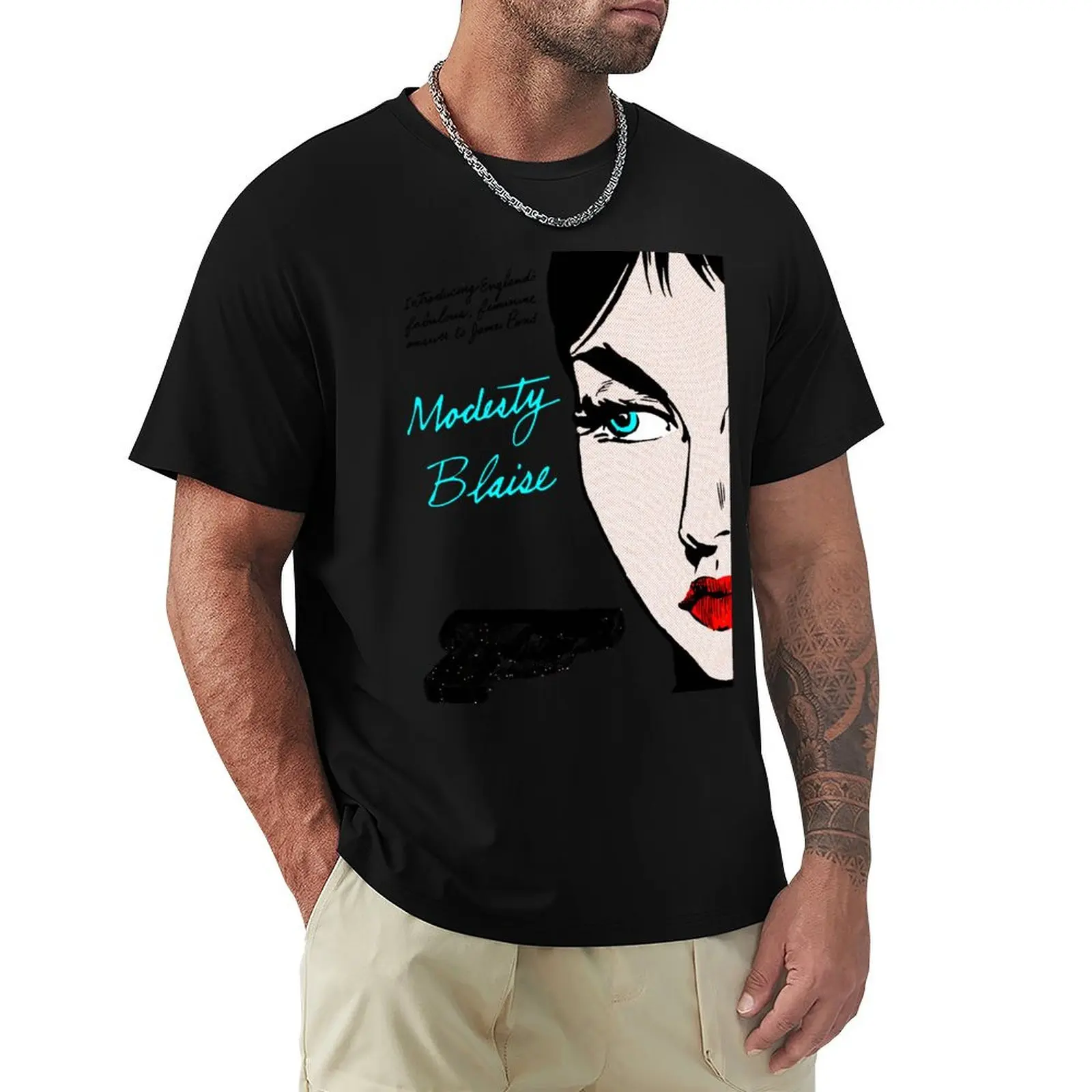 

Pulp Fiction ( Modesty Blaise Cover ) T-Shirt Casual Fashion Print Tee Top