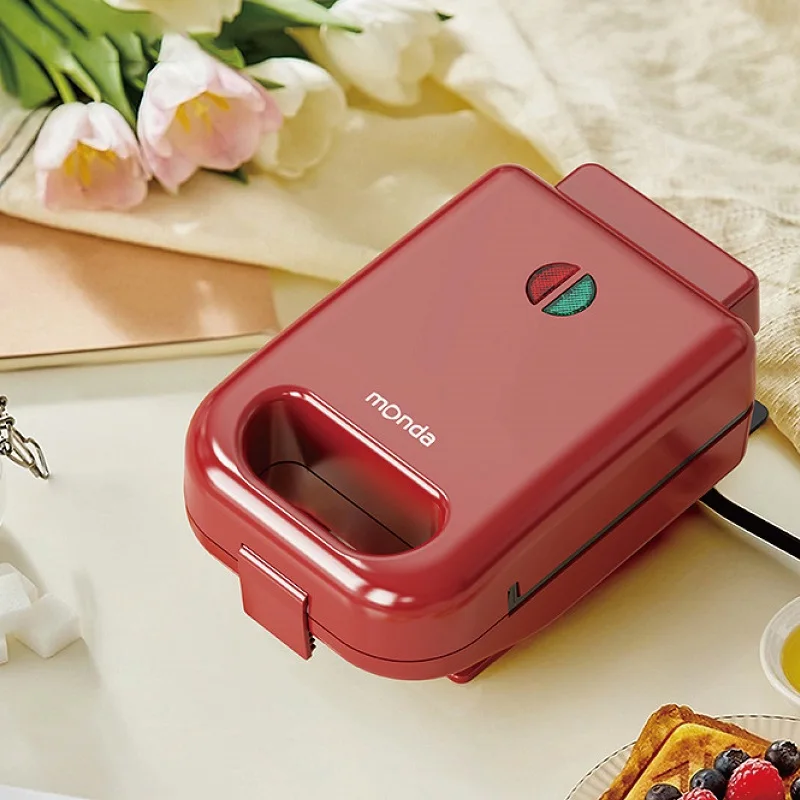 เครื่องทําแซนวิชไฟฟ้า 550W Non-Stick เครื่องทําวาฟเฟิลเครื่องปิ้งขนมปังมัลติฟังก์ชั่อาหารเช้าเครื่อง Takoyaki Donut Toast Machine