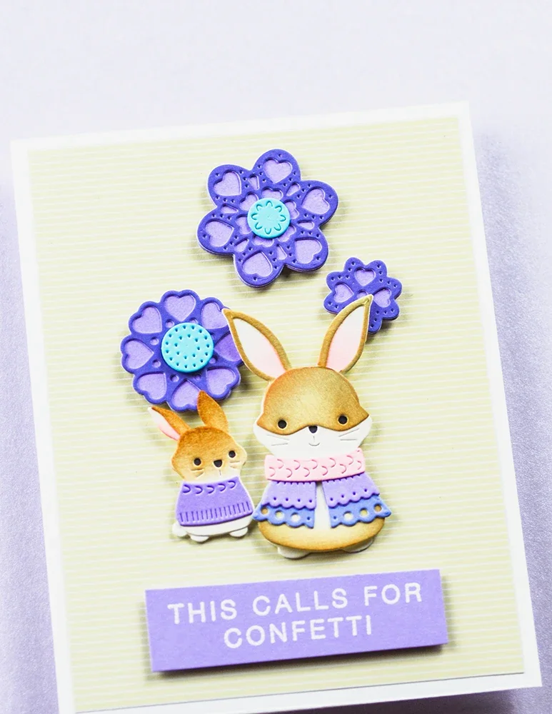 New Easter Happy Bunny Cheerful Lamb Frog Butterflies Heart Cutting Dies for Scrapbooking Supplies Paper Making Card Craft