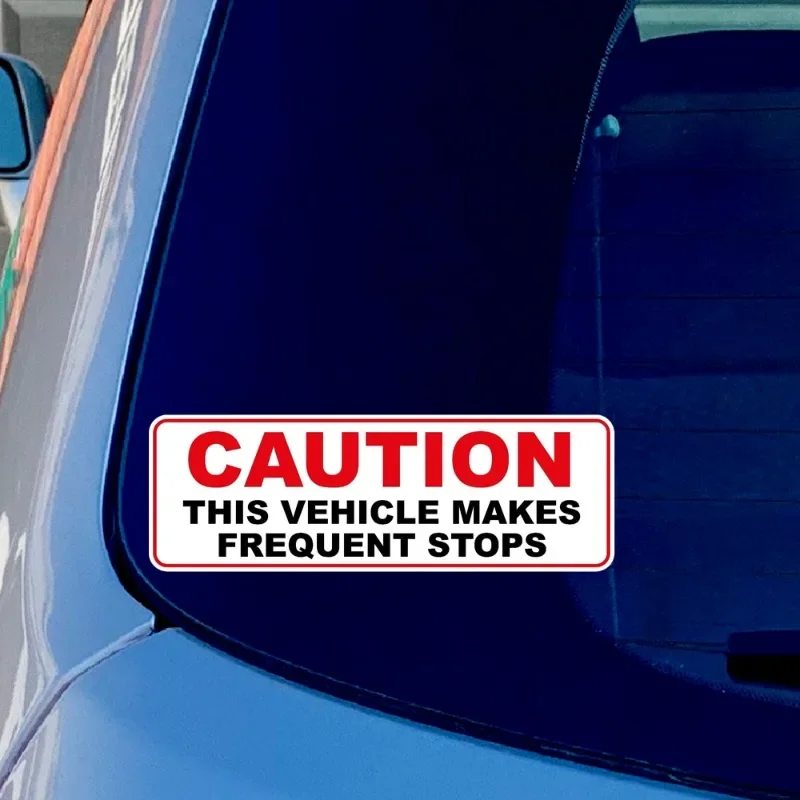 Caution Sticker This Vehicle Makes Frequent Stops Car Bus Taxi
