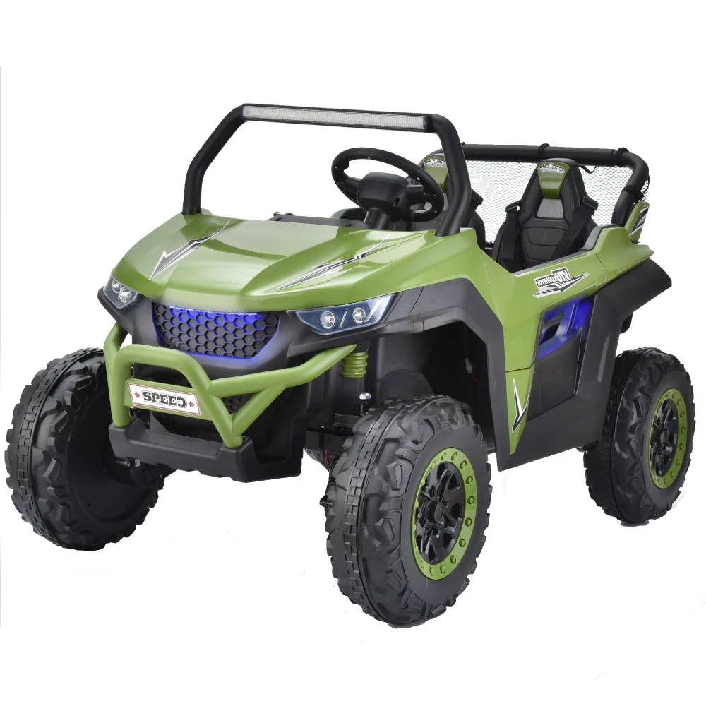 24V 4WD Kids Ride on car, 2 Seater Kids Ride on UTV, Big Battery, Easy-Drag System, w/parents control, Soft Braking