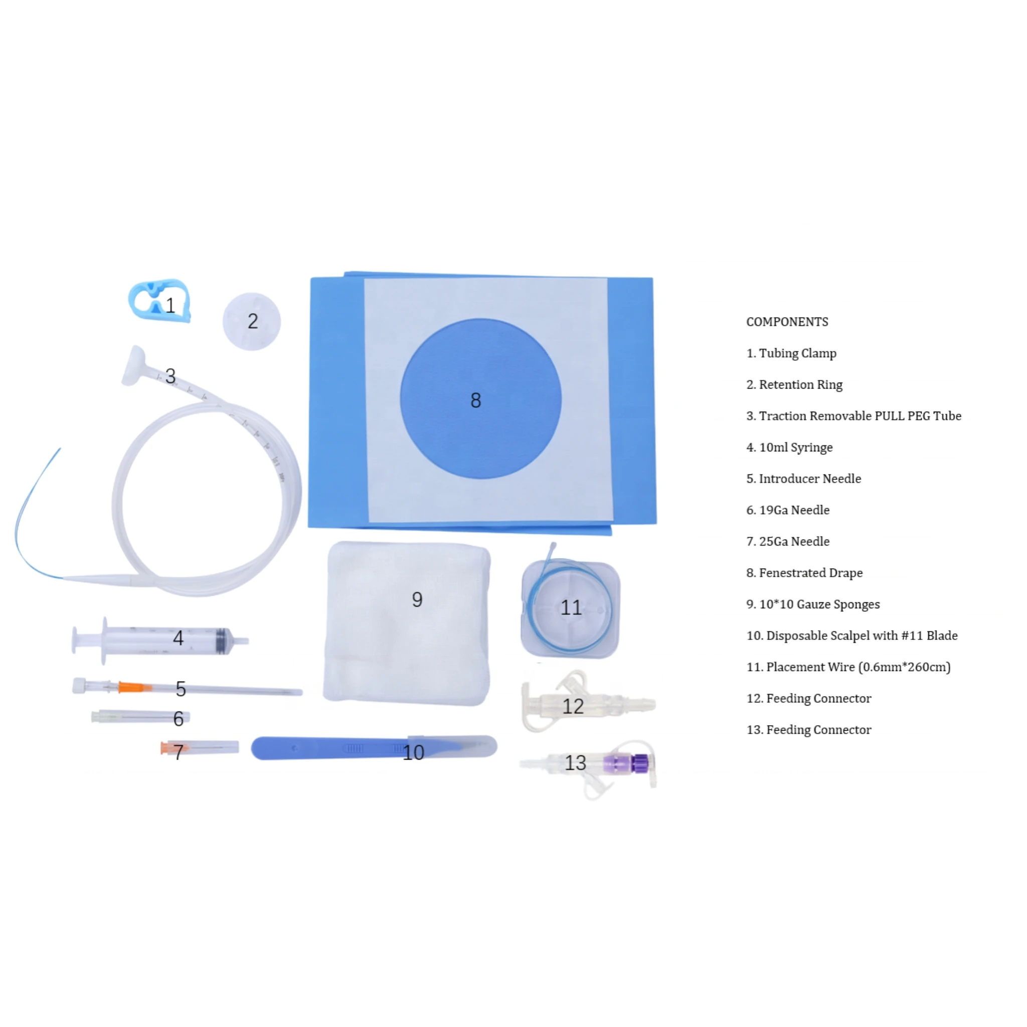 Disposable Standard PEG Kits for Gastrostomy Tube PEG Kits Stomach Feeding Tube PEG Feeding Tube