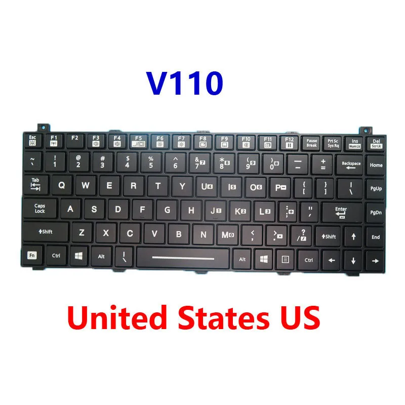 YD Laptop V110 Keyboard For Getac NK5100-01100C-00/B REV:R3.0 US 531012561003 NK5106L-00000