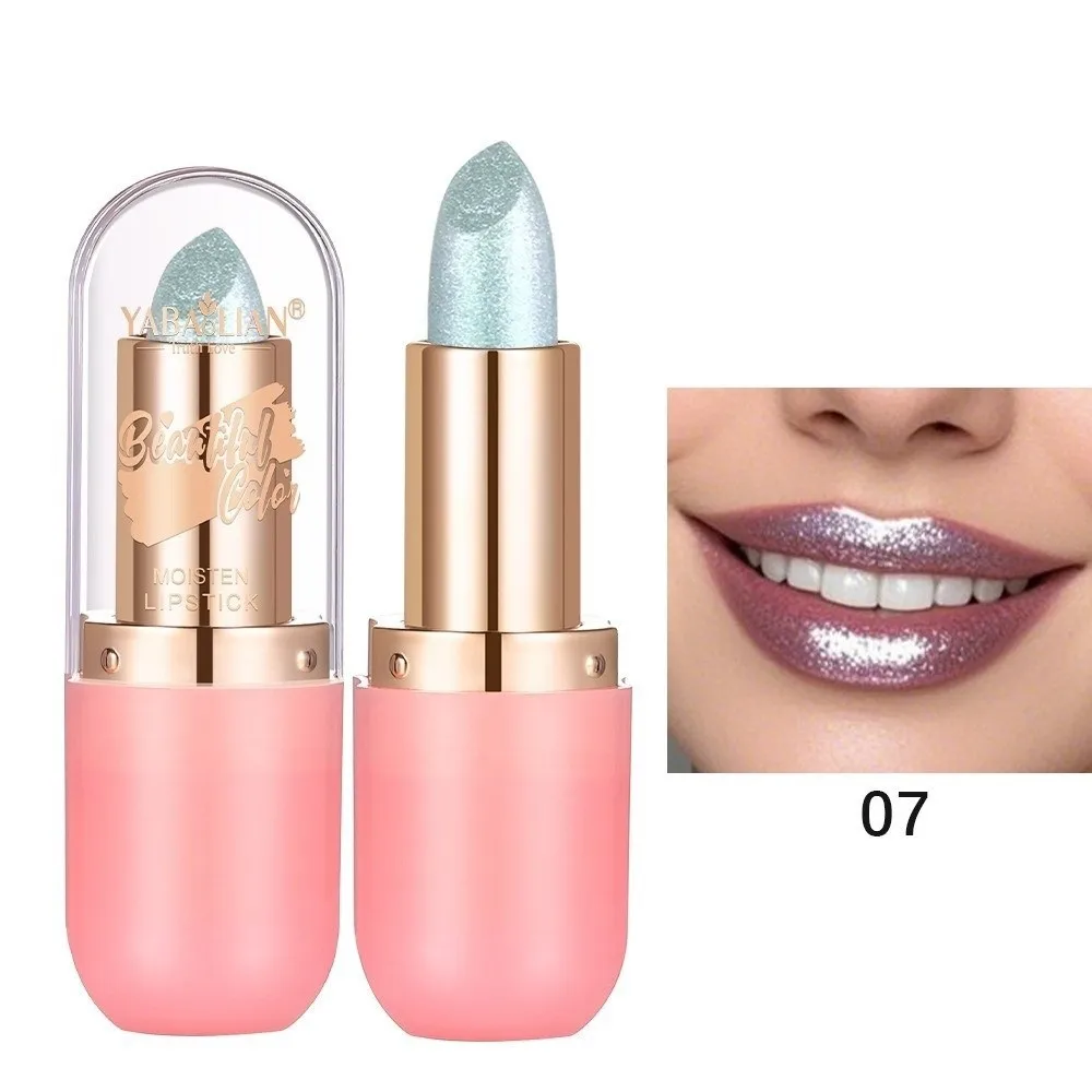 Caneta labial nova sexy diamante batom à prova dwaterproof água de longa duração hidratante brilho labial mudança de cor não-desvanecimento caneta labial presente