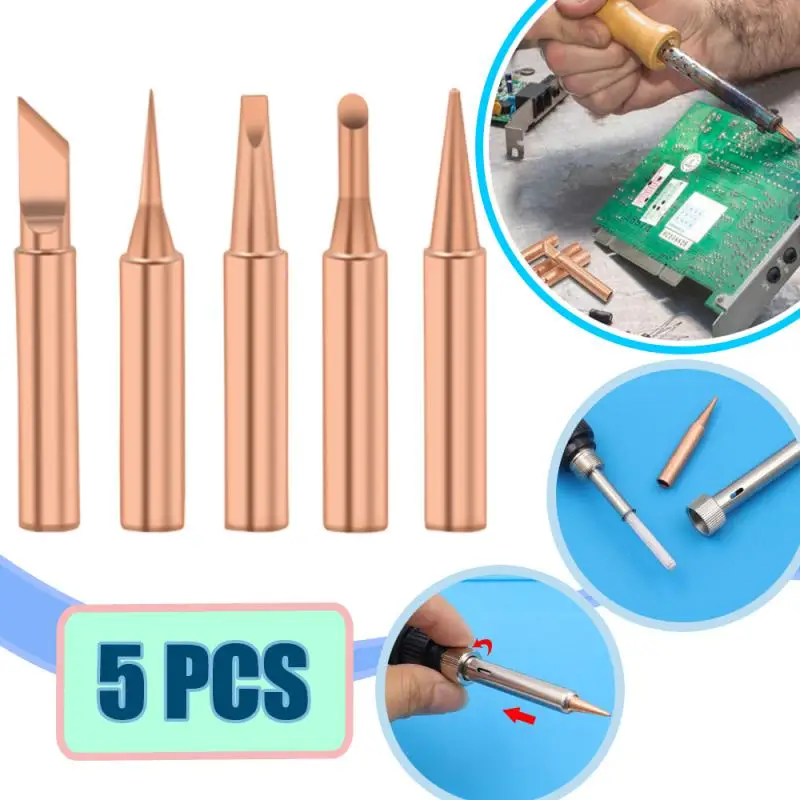 Soldering Iron Pure Copper 900M Inside Hot Bare Copper Electric Soldering Iron Tip Opper Electric Solder Soldering Iron Head Set