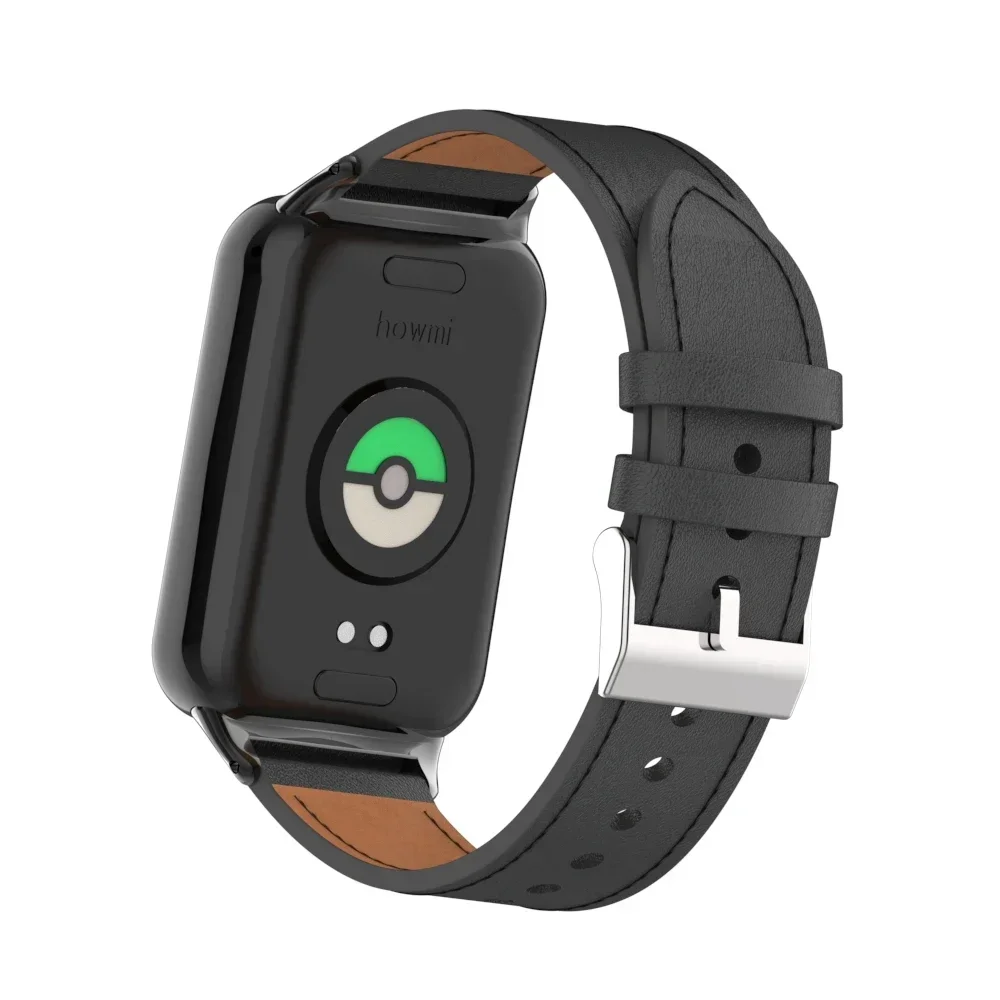 Pulseira de couro para Xiaomi Mi Band 8 Pro, Smartwatch Acessório, Pulseira, Substituição De Metal Pulseira, Pulseira