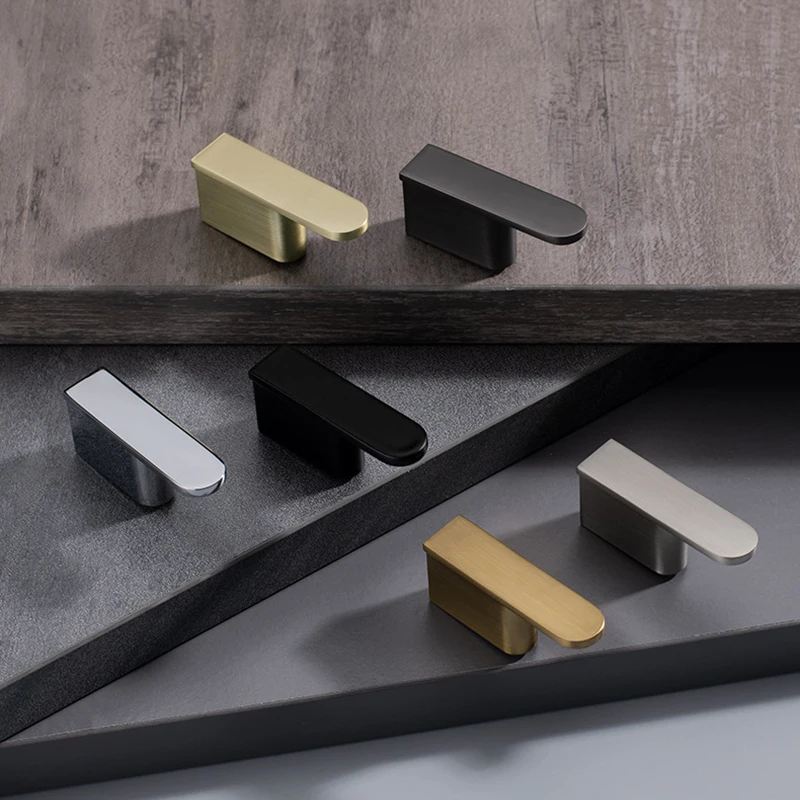 WV Modern Minimalist Gold Zinc Alloy U-Shaped Cabinet Handle for Small Drawers And Doors Luxury Solid Door Pull for Wine Cabinet
