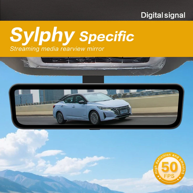 For Sylphy model-exclusive streaming media rearview dash camera with digital signal high-definition night vision and monitoring