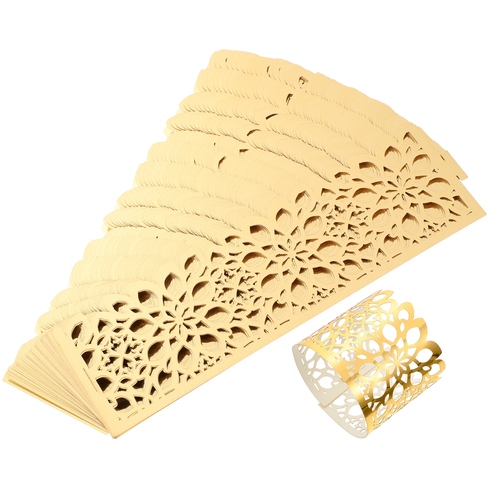 

50pcs Napkin Ring Delicate Serviette Buckle Table Numbers 1 30 Hollowed Hotel Dining Decor Paper Party Wedding