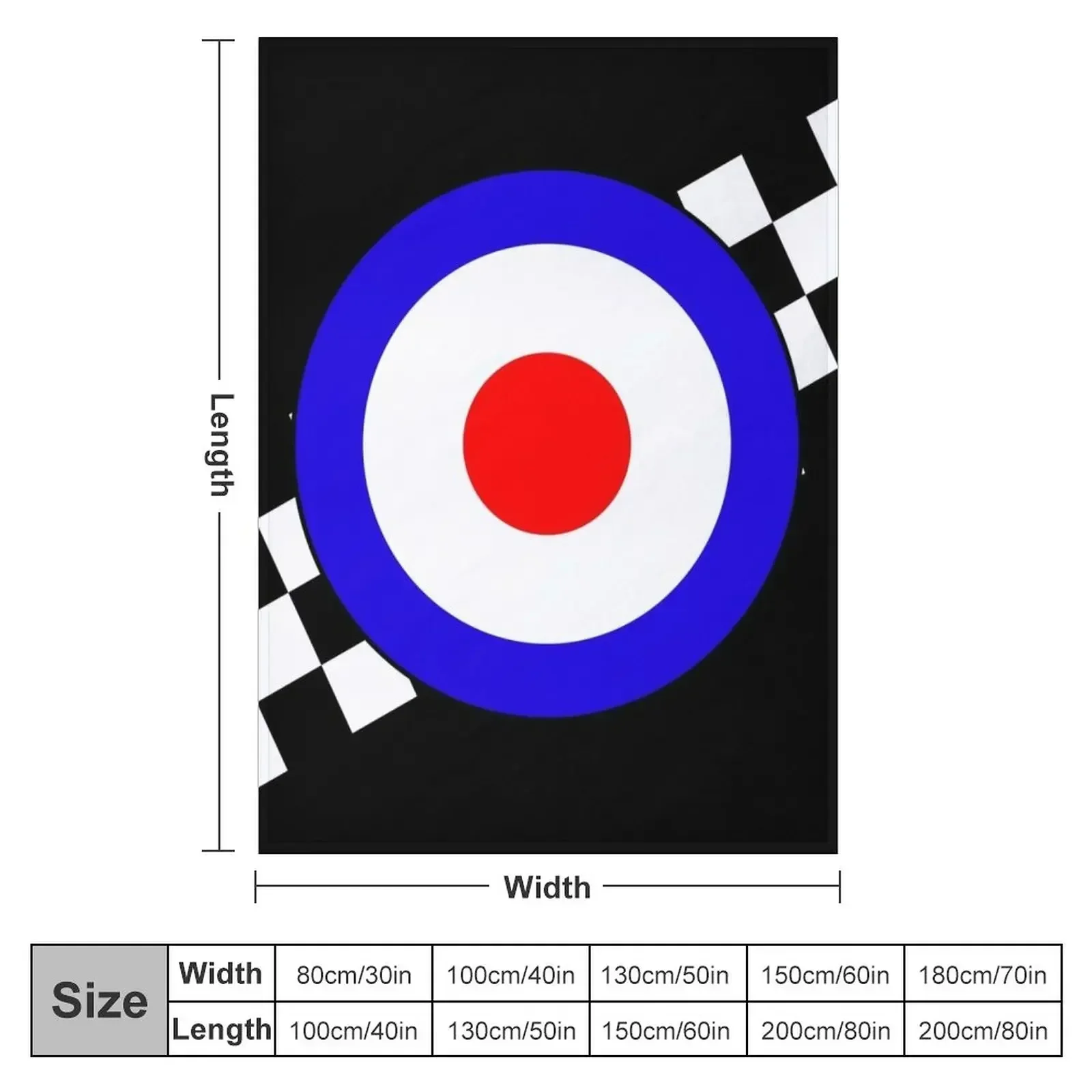 Mod or Ska Two Tone Checks and Target Throw Blanket Winter beds Luxury Brand Summer Beddings Vintage Luxury Thicken Blankets