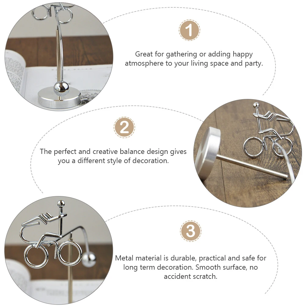 دراجة سوينغ التوازن بهلوان الحديد الفن الزخرفية الحرفية مثالية للمنزل مكتب الفضاء الداخلي جمع هدية الحزب